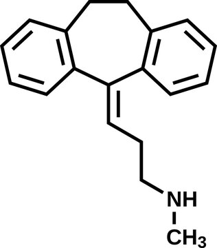 Nortriptyline structural formula, vector illustration