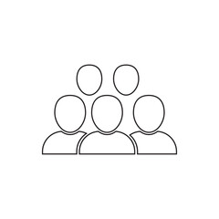 User Icon. User line icon.  User silhouette symbol for your web site design, logo, app, UI design. Vector illustration