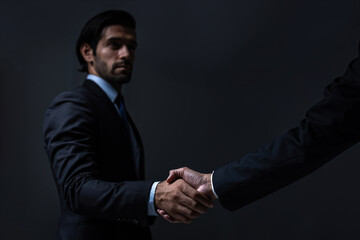Business people shaking hands. Businessman shaking hands during a meeting in the office