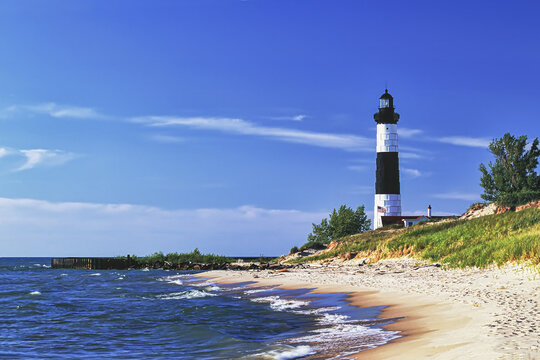 Big Sable Lighthouse, Ludington State Park Lake Michigan