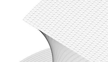 Abstract architecture 3d vector illustration