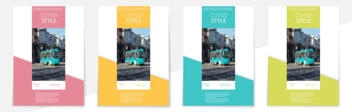 set of vector covers in watercolor style. A set of templates for banners, posters or brochures