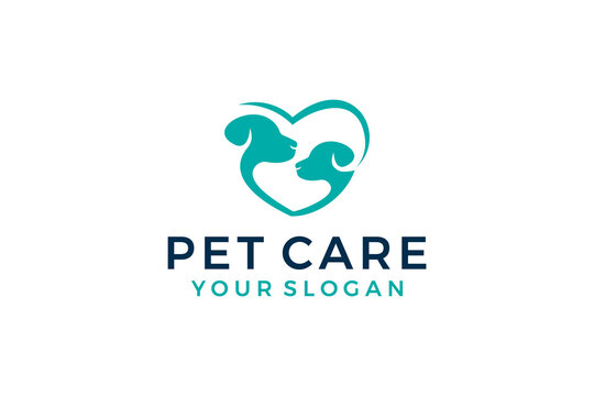 Pet care animal logo design