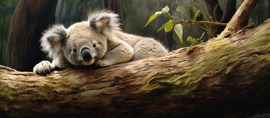 Koala returning to rest.