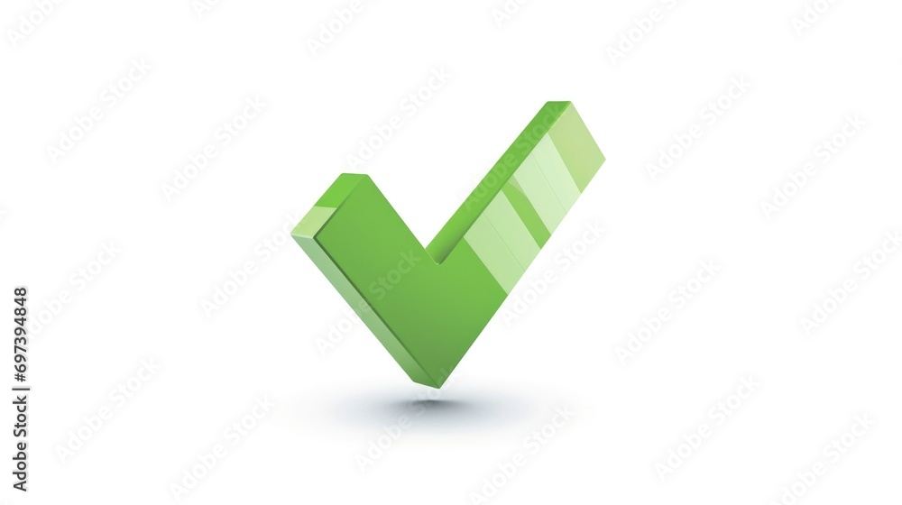 Aufkleber a green check mark on a white background. suitable for various applications