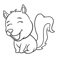 Cute animal illustration on isolated white background, cool for stickers, logos, t-shirts, coloring books, etc.	