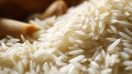 Scattered rice on the table