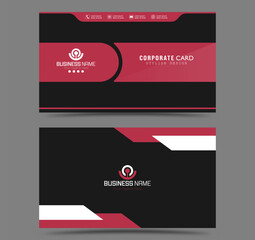 Business card. Double-sided business card design. Corporate and individual corporate style template
