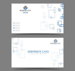 Business card. Double-sided business card design. Corporate and individual corporate style template