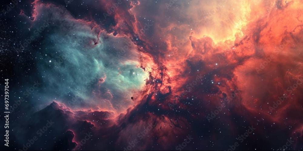 Aufkleber A captivating image of a nebula in the vastness of space. Perfect for adding a touch of cosmic beauty to any project