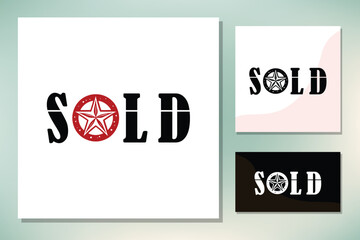 Star Rate Sold Out Stamp Badge Emblem Logo for Done Deal Buy Sell Product Online Store logo design