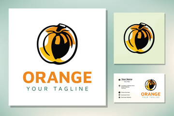 Fresh Orange Fruit Swoosh, Slice of Lemon Lime Grapefruit Citrus logo design