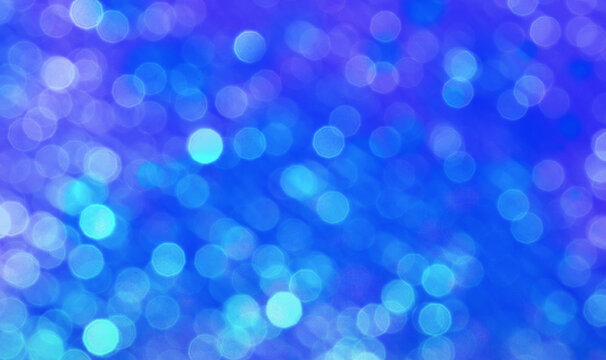 Blue bokeh background square backdrop with copy space for text or image