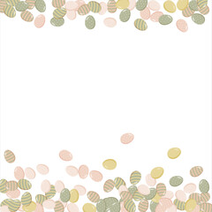 Happy Easter Banner. Pattern of eggs, flowers and twigs. For card, banner, poster, flyer, and web. Spring Festival. Vector illustration