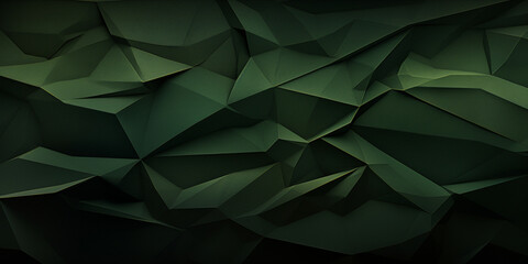 Obraz premium abstract modern background,crumpled paper texture,dark green color,banner concept,wallpaper,