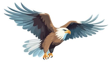 Bald Eagle isolated on white background. Vector illustration - obrazy, fototapety, plakaty