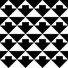 Triangles, arrows seamless pattern. Folk wallpaper. Triangular, arrow shapes ornate. Geometric background. Tribal motif. Ethnic ornament. Textile print, geometry abstract. Geometrical image. Vector.