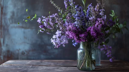 Foto op Canvas Lavendel Träume Blumenstrauß © Justus