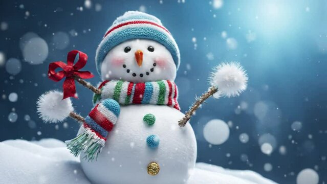 snowman on the snow