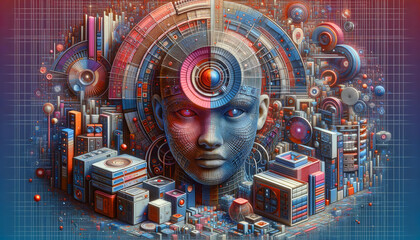 Retro-style Apache Spark concept with cutting-edge technology.