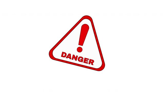 Danger warning icon animation