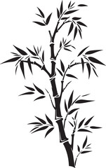 Obraz premium Bamboo silhouette vector illustration. Bamboo silhouette, Icon and Sign.