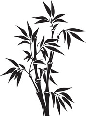 Bamboo silhouette vector illustration. Bamboo silhouette, Icon and Sign.