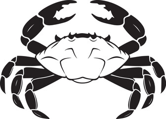 Crab silhouette vector illustration. Crab silhouette, Icon and Sign.