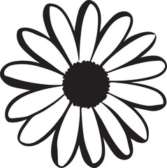 Daisy silhouette vector illustration. Daisy silhouette, Icon and Sign.