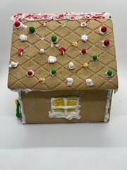 Festive Side View of the Gingerbread House