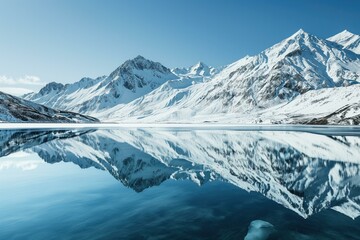 Fototapeta na wymiar Serene Mountain Lake Reflection