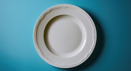 Clean Circle: Elegance in Empty Plate with Kitchen Background