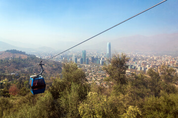 teleférico no Cerro San Cristóbal Santiago Chile