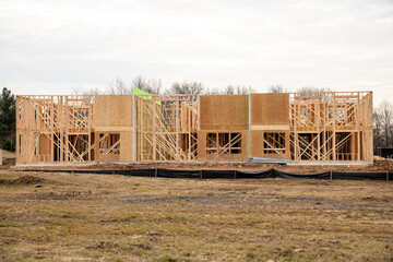 unfinished new plywood apartment