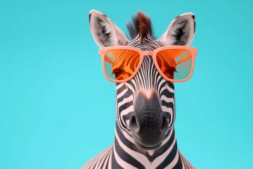 Foto auf Leinwand portrait of a zebra © sania
