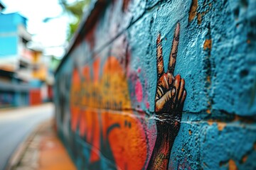 Urban Street Art Graffiti Hand Sign