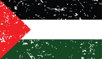 Palestine flag grunge texture vector file