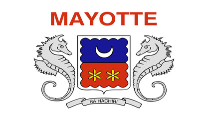Flag of Mayotte. flag of Mayotte island. overseas department