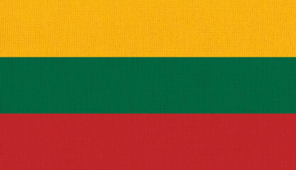 Flag of Latvia. Latvian state symbol. flag on fabric surface. 3D illustration