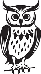 Owl silhouette vector illustration. Owl silhouette, Icon and Sign.