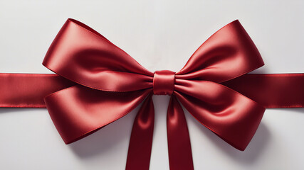 Fototapeta premium red bow isolated on white background.Created with Generative Ai technology