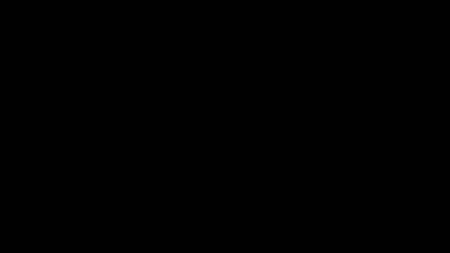 Ray of electric plasma moving on dark background
