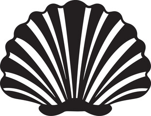 Seashell silhouette vector illustration. Seashell silhouette, Icon and Sign.