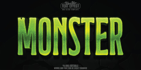 Monster editable text effect, customizable horror and zombie 3D font style © LetsSmile