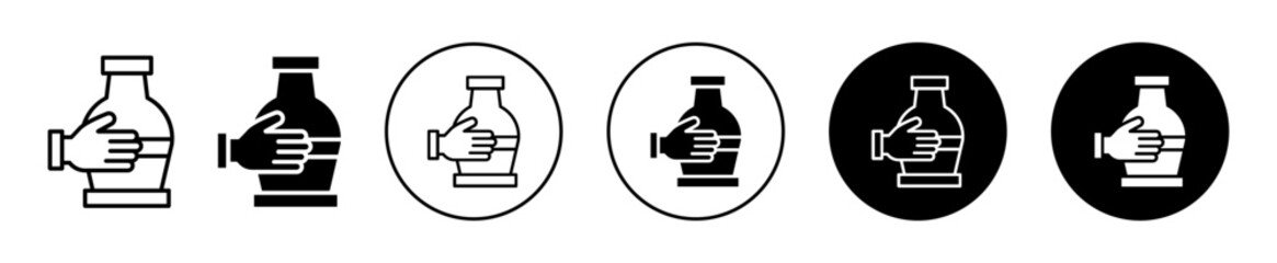 clay crafting icon. handcraft pottery art of making mud or ceramic vase by potter craftsman by hand. handmade traditional clay crafting by artisanal work vector set. handicraft mud clay pottery sign 