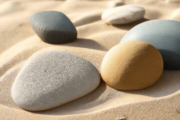 Fototapeta na wymiar Rocks on Sand