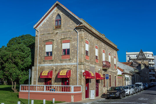 Matosinhos, Portugal - December 9, 2016: Building of Cantinho Senhor do Padrao restaurant in Matosinhos city
