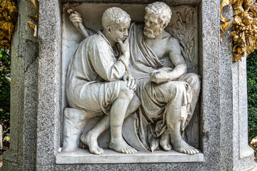 Justus Freiherr von Liebig memorial at Maximiliansplatz square of Munich, Germany.