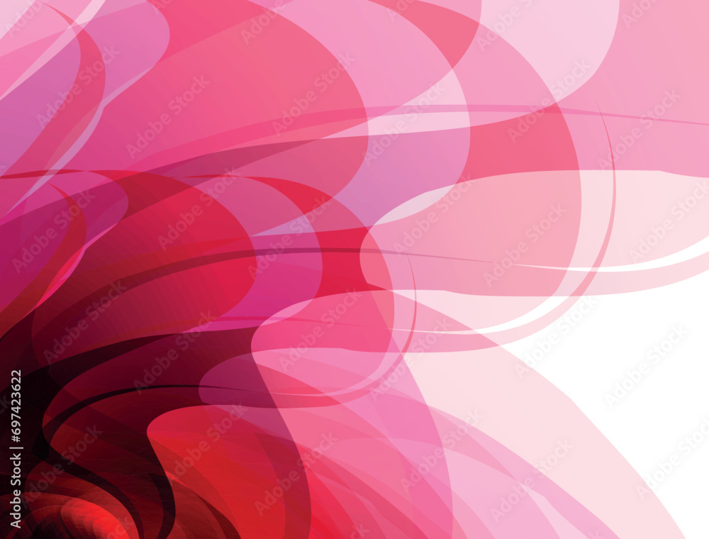 Aufkleber abstract pink background with curved lines
