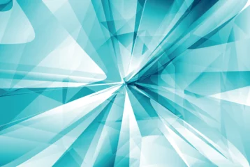 Turquoise and light blue color tone abstract perspective background. © HAKKI ARSLAN